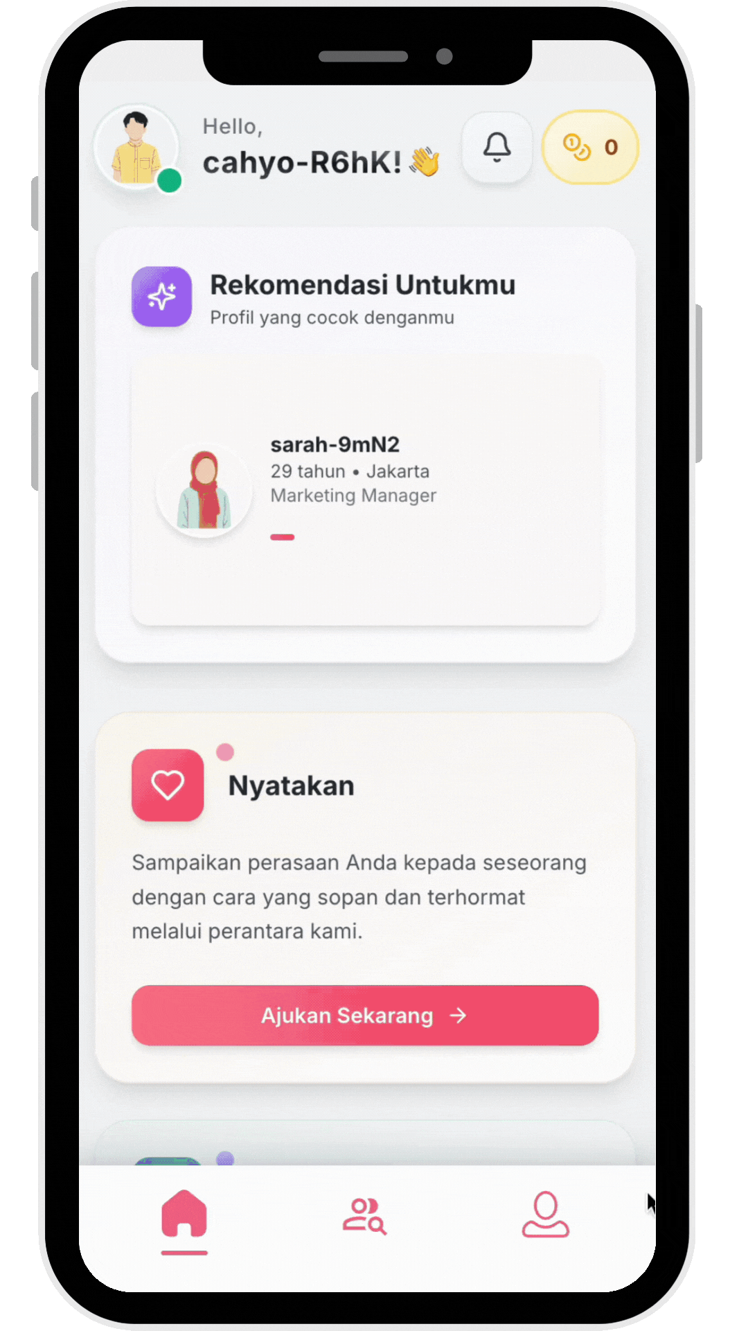 Cari dari Kontak feature demo
